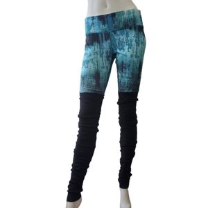 ALO Goddess Teal Ribbed Leggings